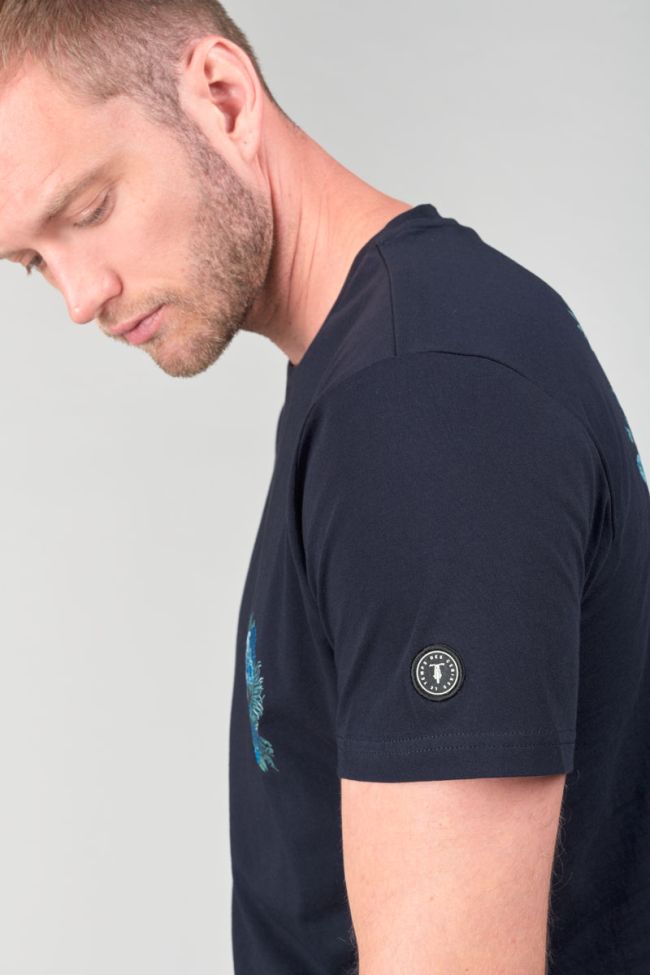 Navy blue printed Santiago t-shirt