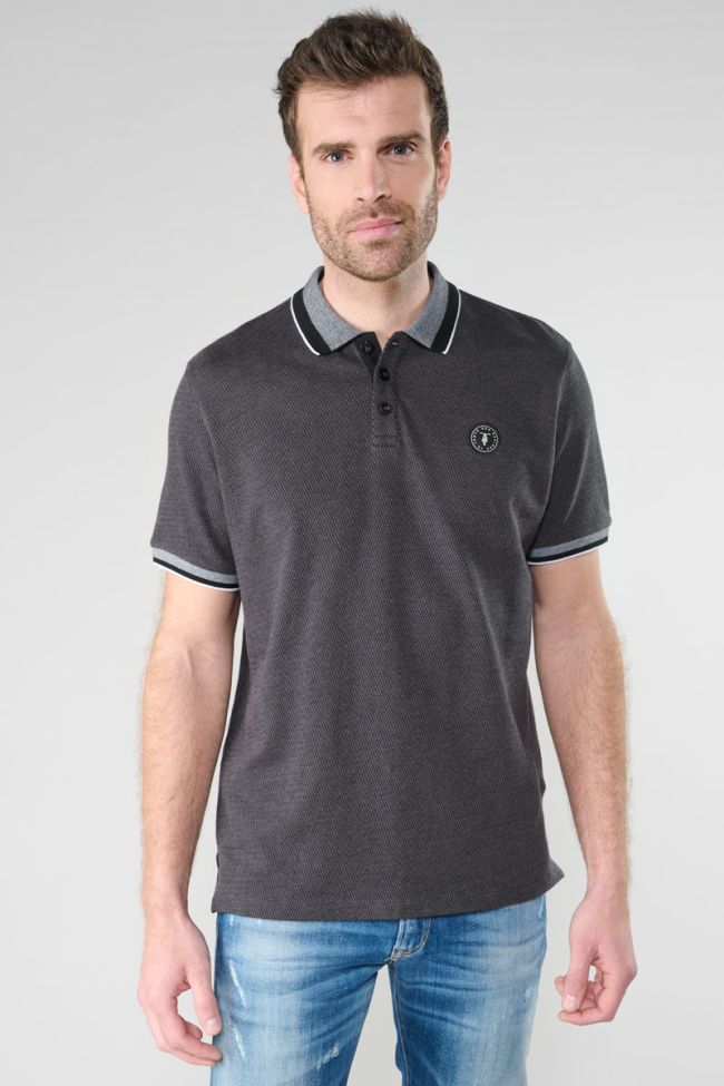 Talik polo shirt in black jacquard