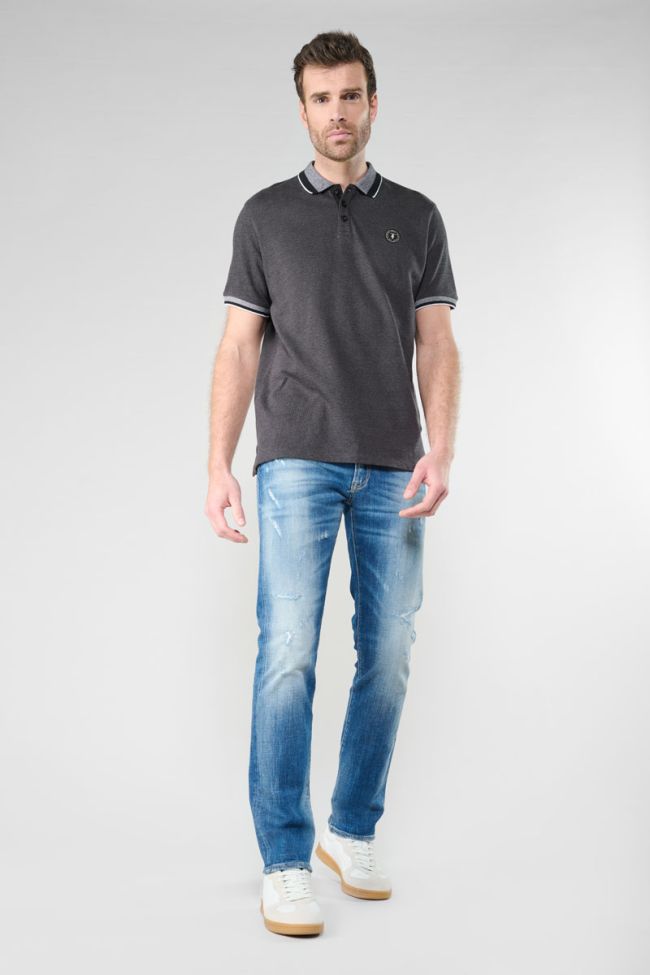 Talik polo shirt in black jacquard