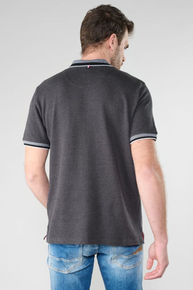 Talik polo shirt in black jacquard