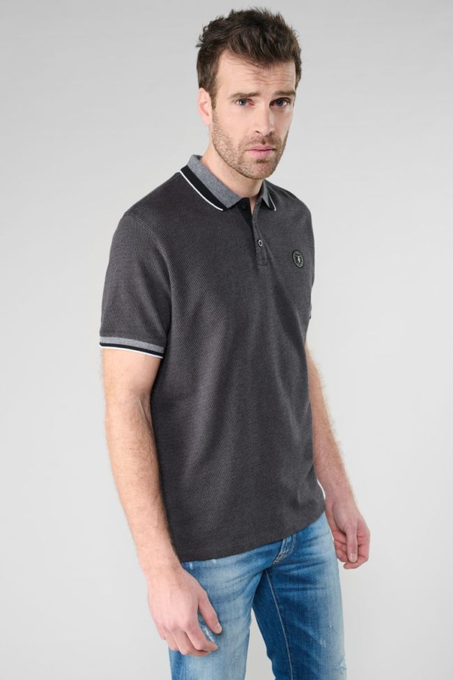 Talik polo shirt in black jacquard