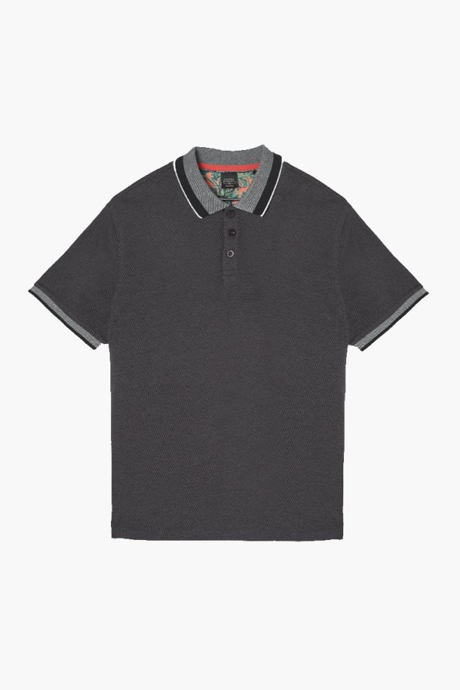 Talik polo shirt in black jacquard