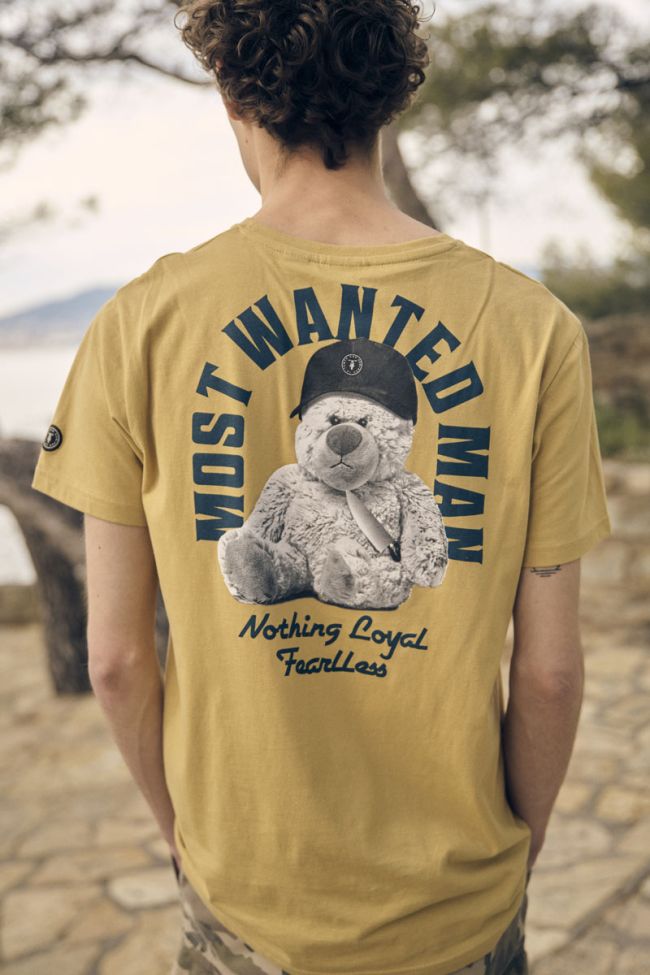 Mustard yellow printed Wunth t-shirt