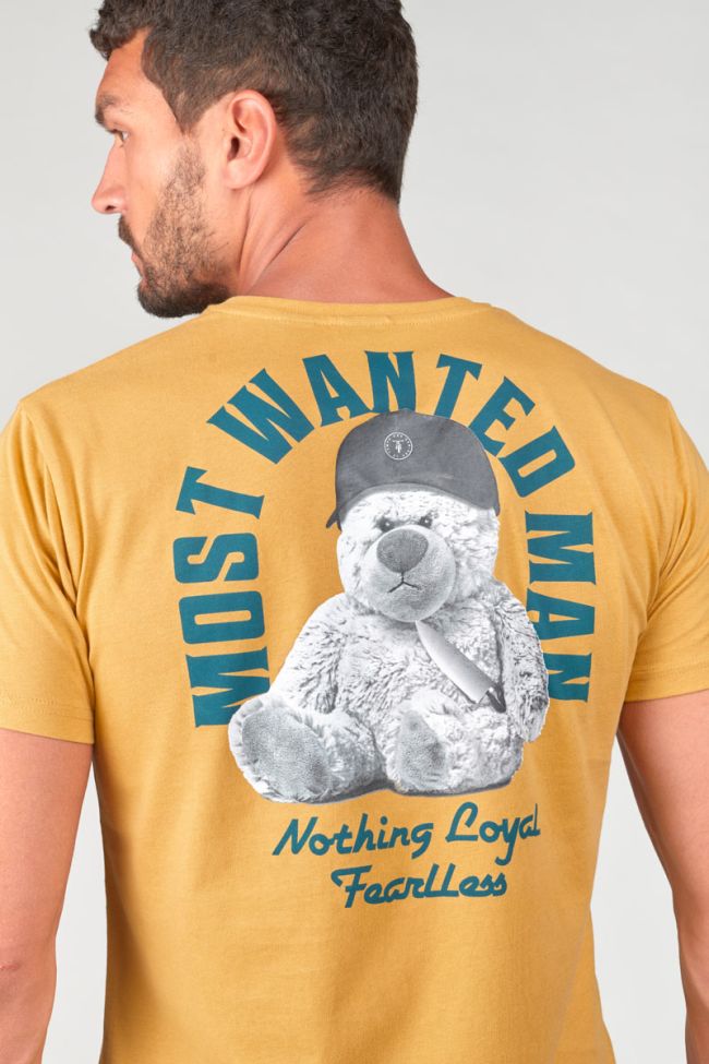 Mustard yellow printed Wunth t-shirt