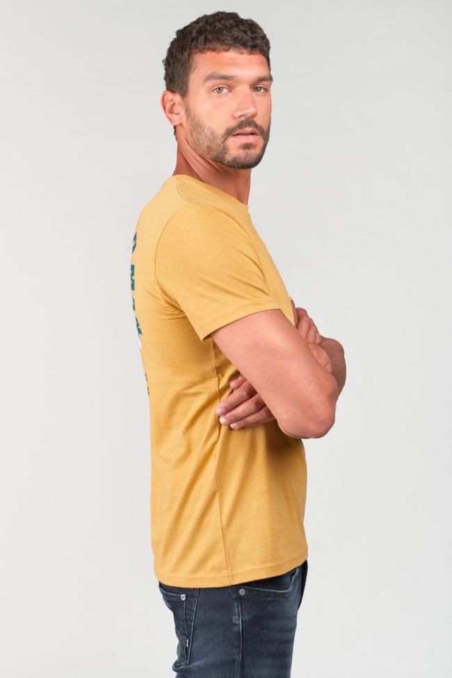 Mustard yellow printed Wunth t-shirt