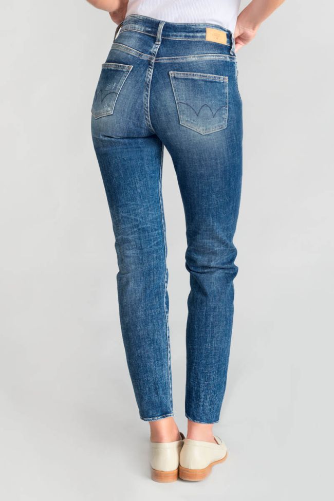 Jeans 400/17 mom Quers taille haute 7/8ème destroy bleu N°3