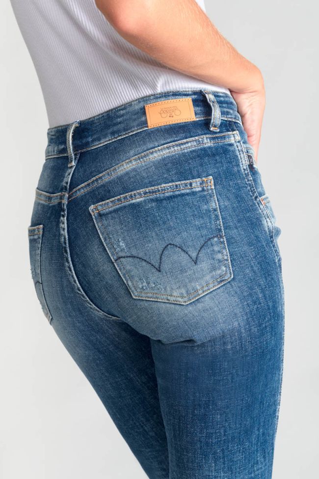 Jeans 400/17 mom Quers taille haute 7/8ème destroy bleu N°3