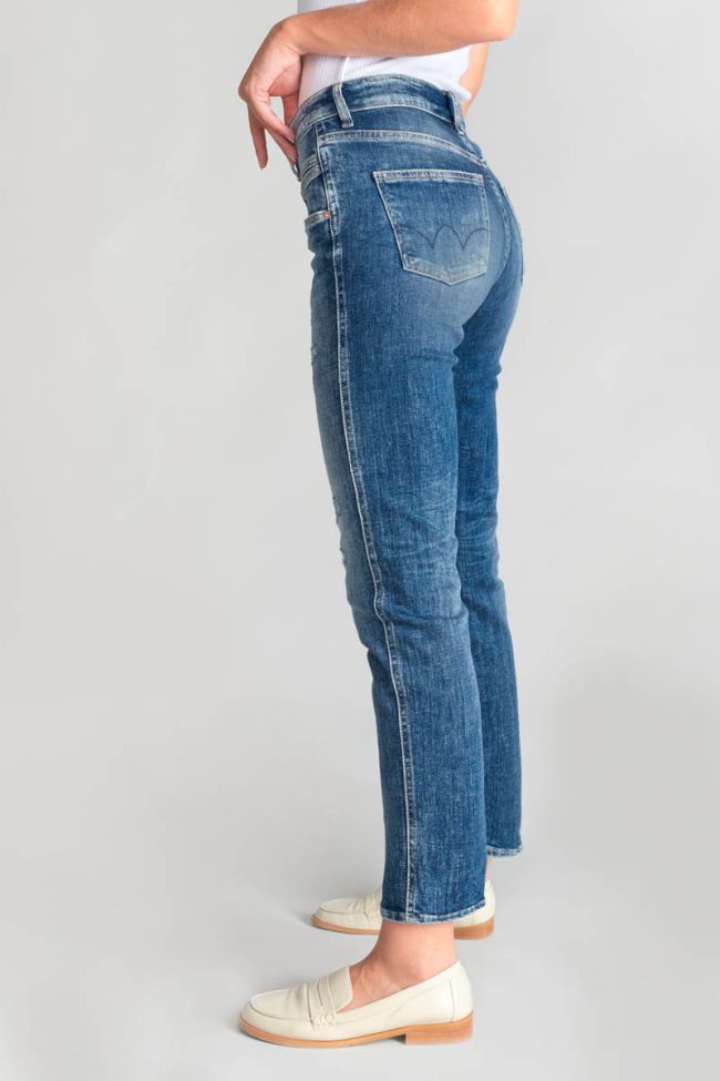 Jeans 400/17 mom Quers taille haute 7/8ème destroy bleu N°3