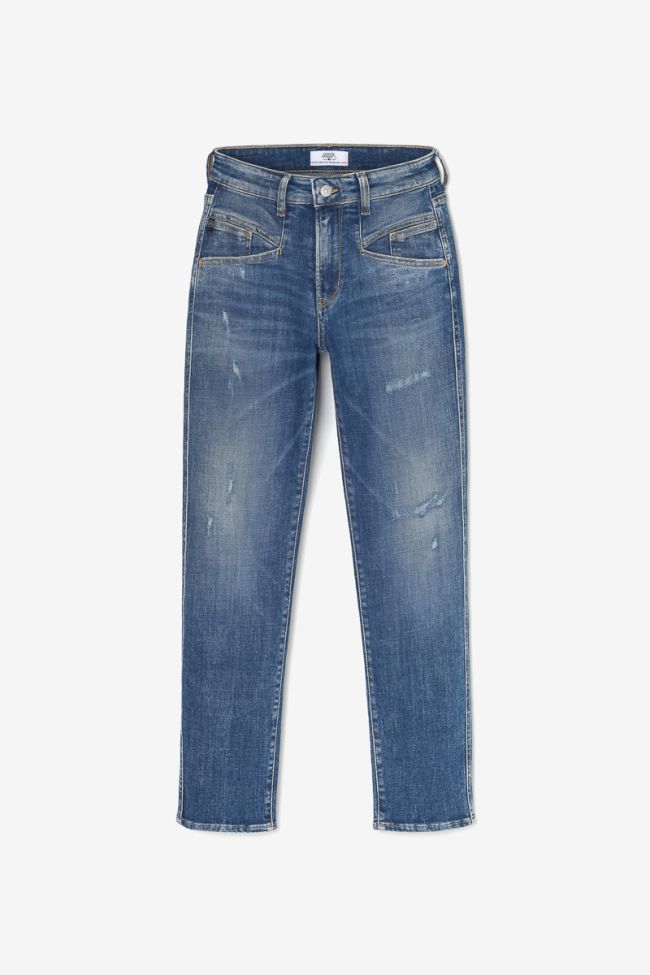 Jeans 400/17 mom Quers taille haute 7/8ème destroy bleu N°3