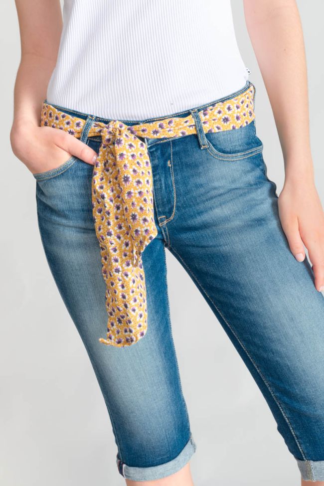 Corsaire Arol en jeans bleu délavé