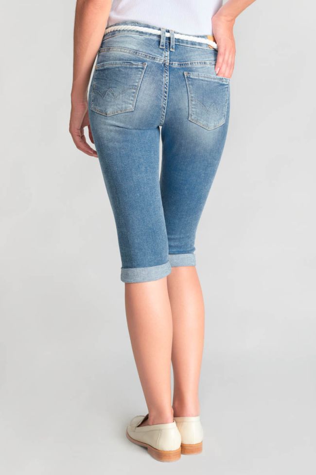 Faded blue denim Benny capri trousers