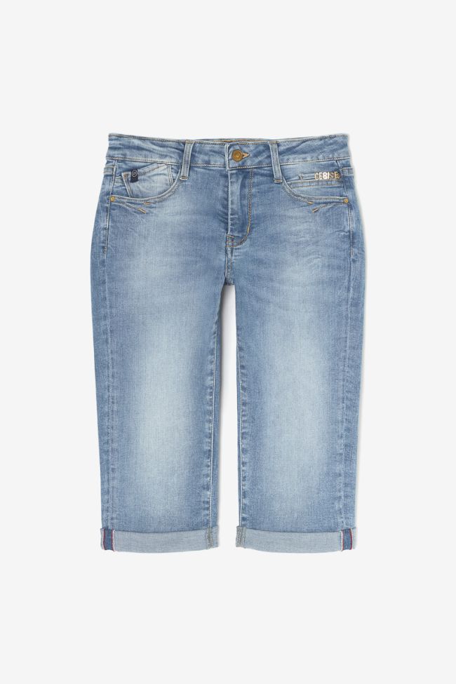 Faded blue denim Benny capri trousers