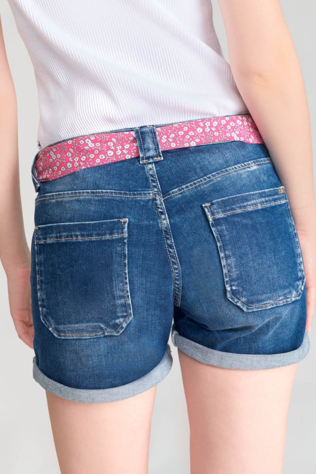 Dark blue denim Bloom shorts
