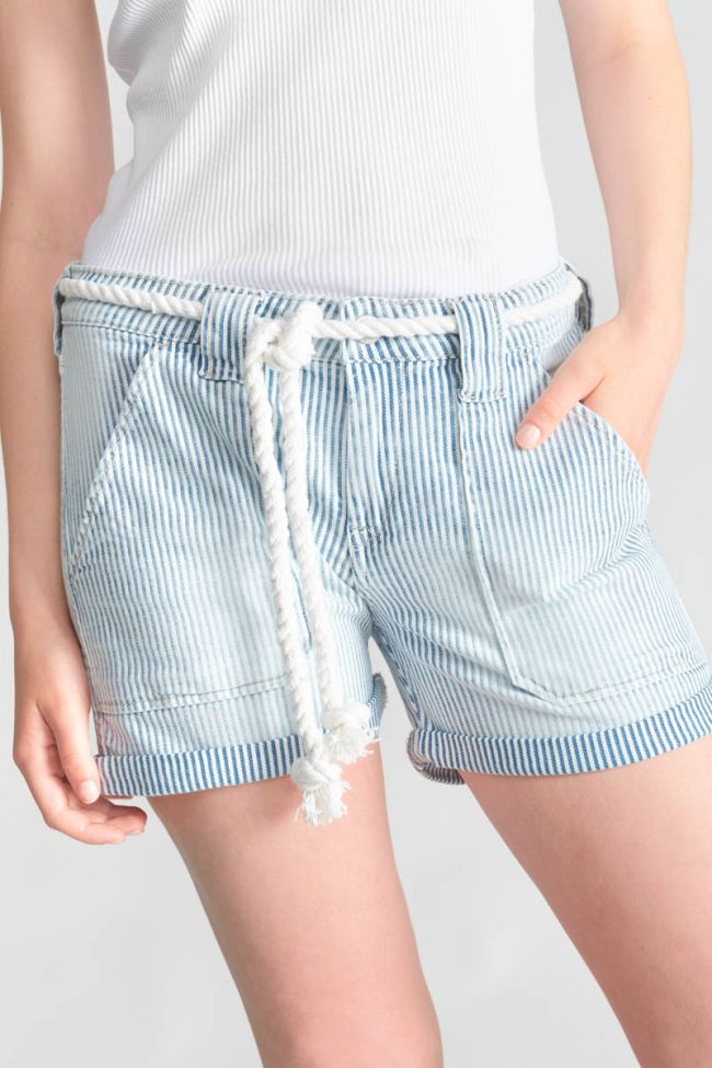 Blue and white striped Bloom shorts
