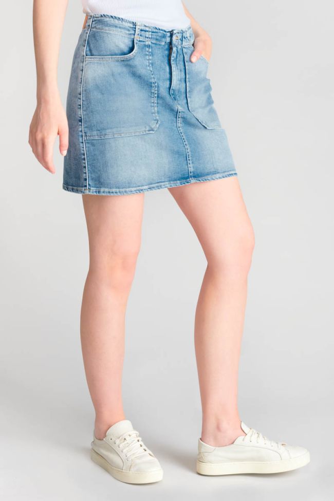 Faded blue denim Calzan skirt