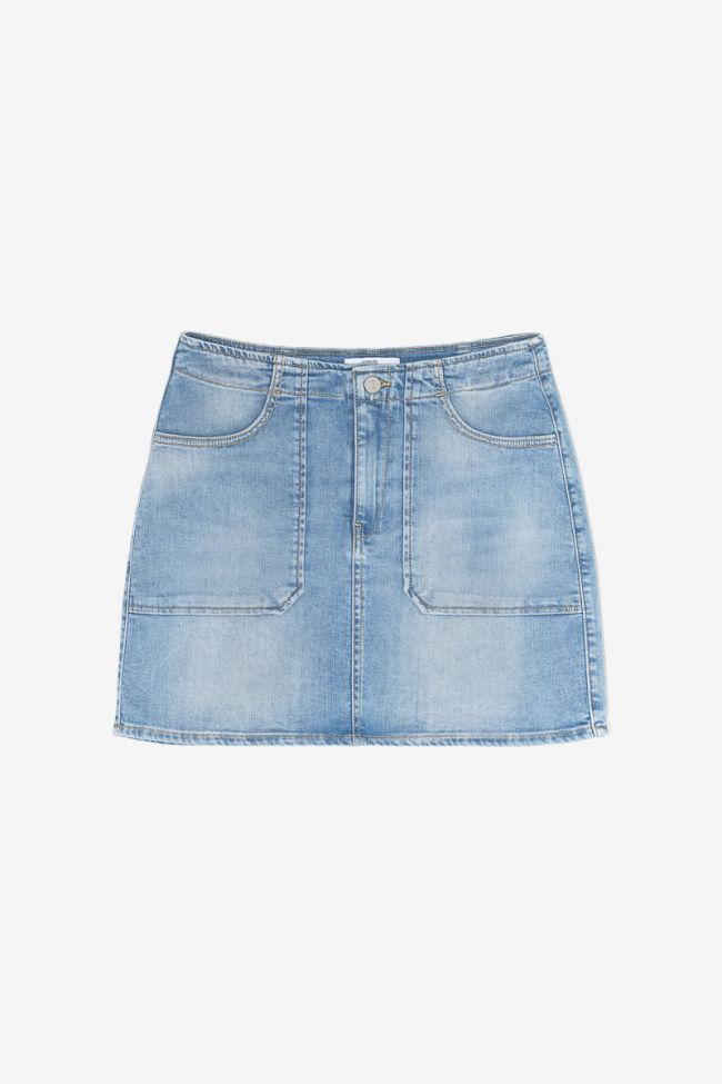 Faded blue denim Calzan skirt