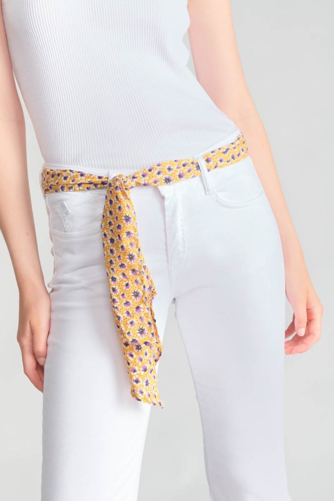 White Kaya capri trousers