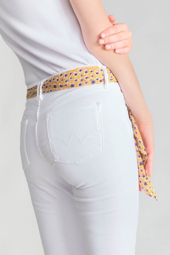 White Kaya capri trousers