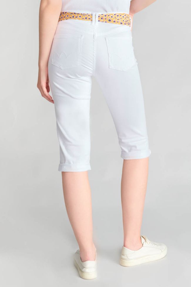 White Kaya capri trousers