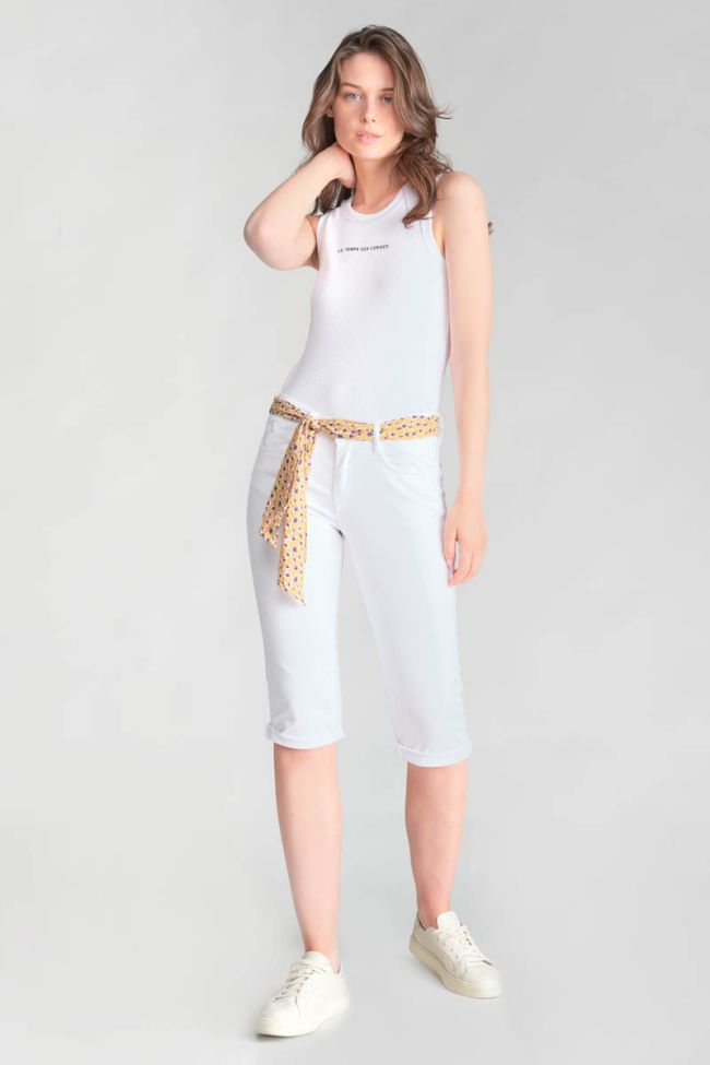 White Kaya capri trousers