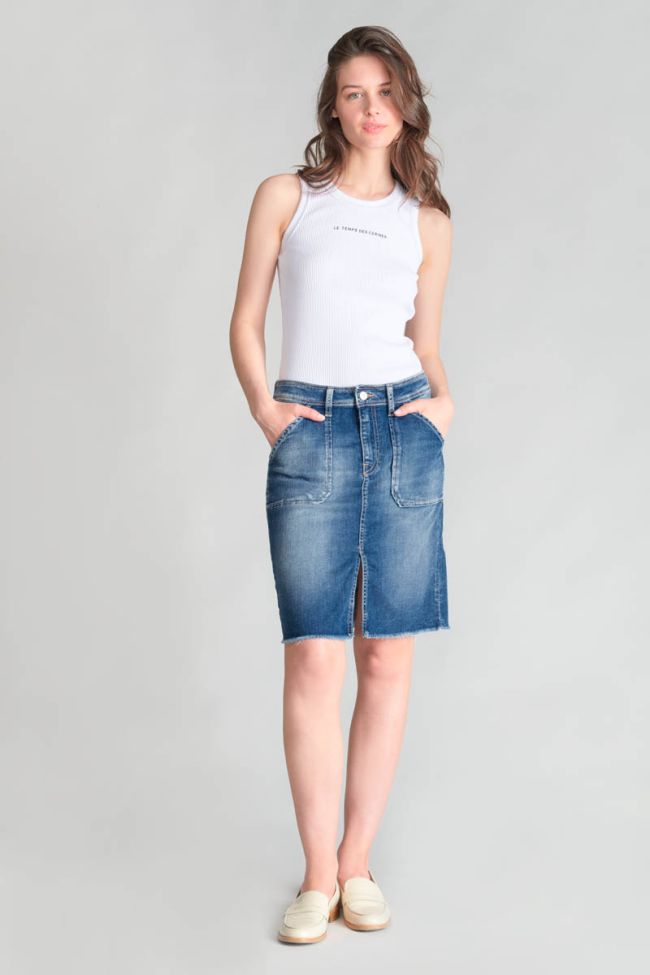 Faded blue denim Ledisi skirt