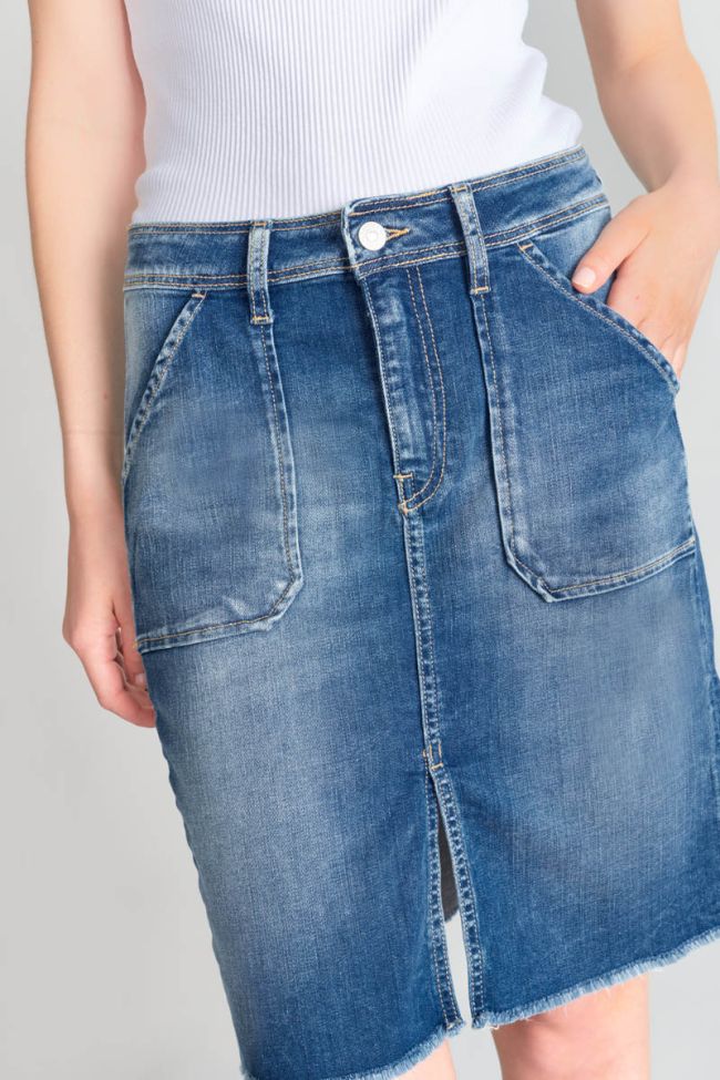 Faded blue denim Ledisi skirt