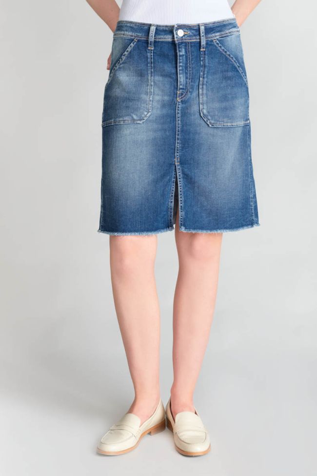 Faded blue denim Ledisi skirt