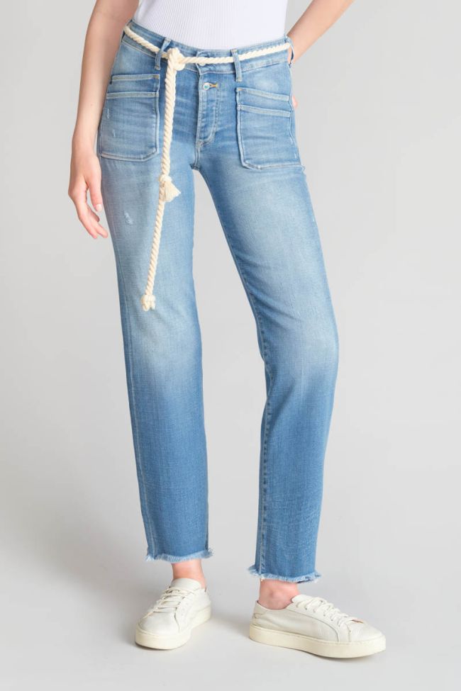 Jeans Pricilia high waist 7/8th destroy blue N°4