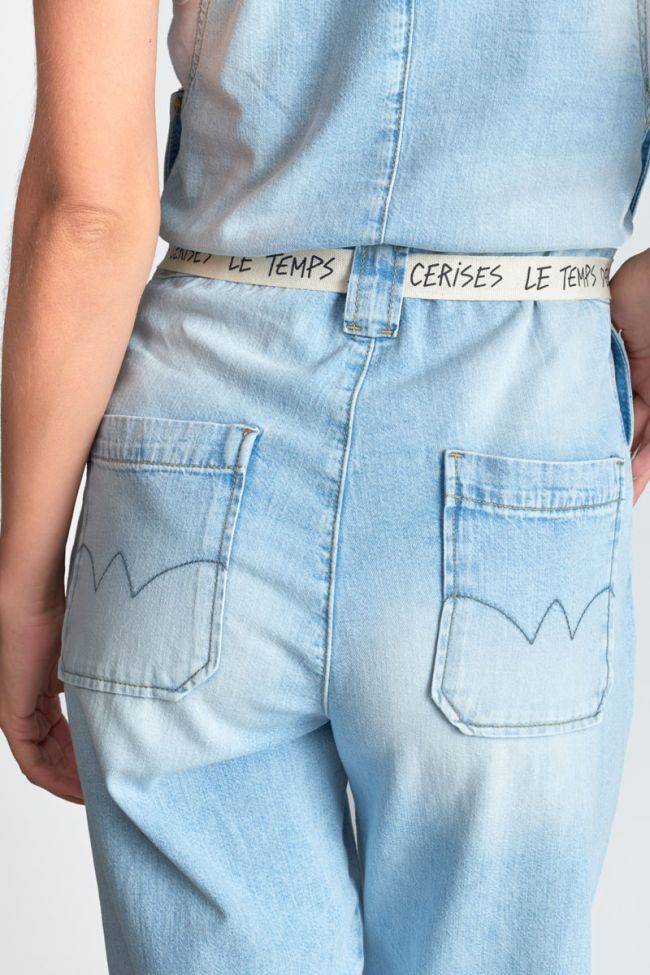 Faded blue denim Riga jumpsuit