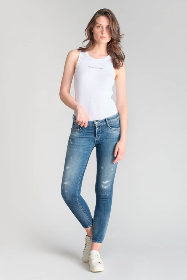 Jeans pulp slim Thais 7/8th destroy blue N°3