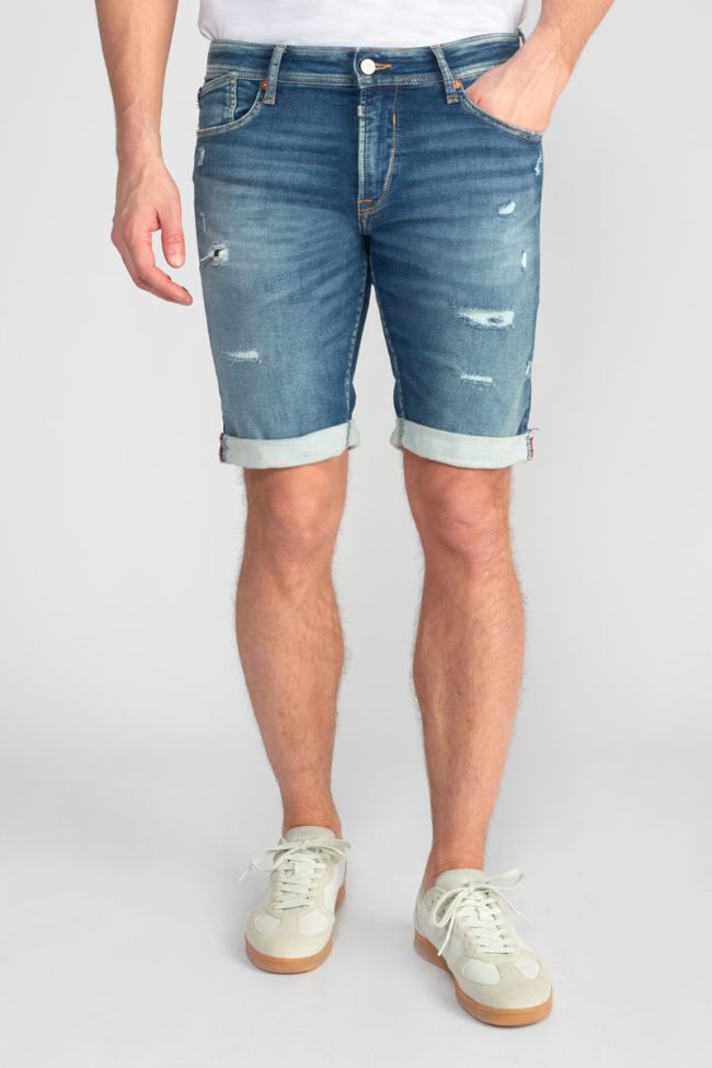 Distressed faded blue Jogg Oc Bermuda shorts