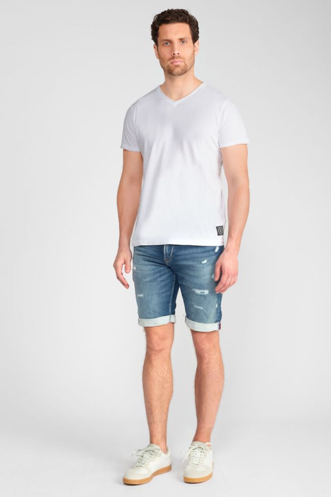 Distressed faded blue Jogg Oc Bermuda shorts