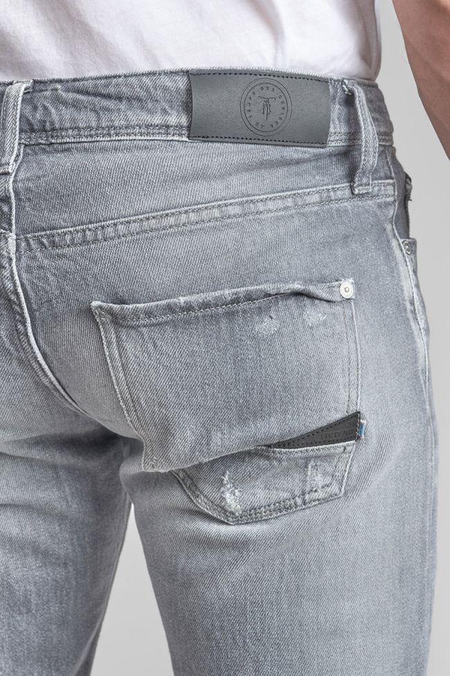 Landres destroy grey denim Bermuda shorts