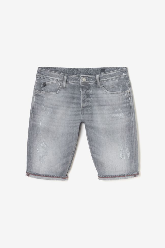 Landres destroy grey denim Bermuda shorts