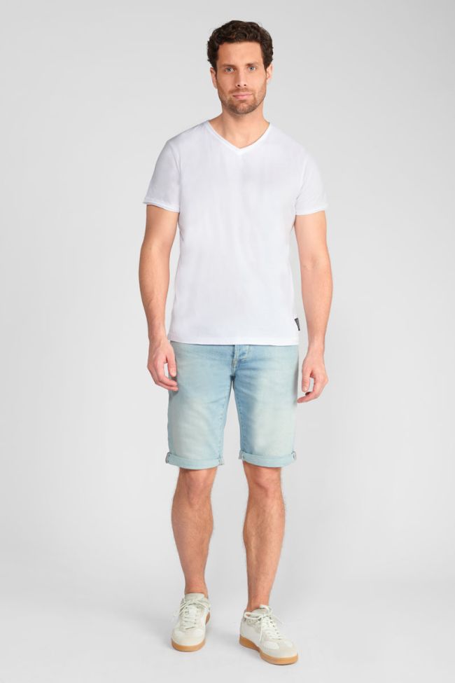 Faded light blue denim Laredo Bermuda shorts