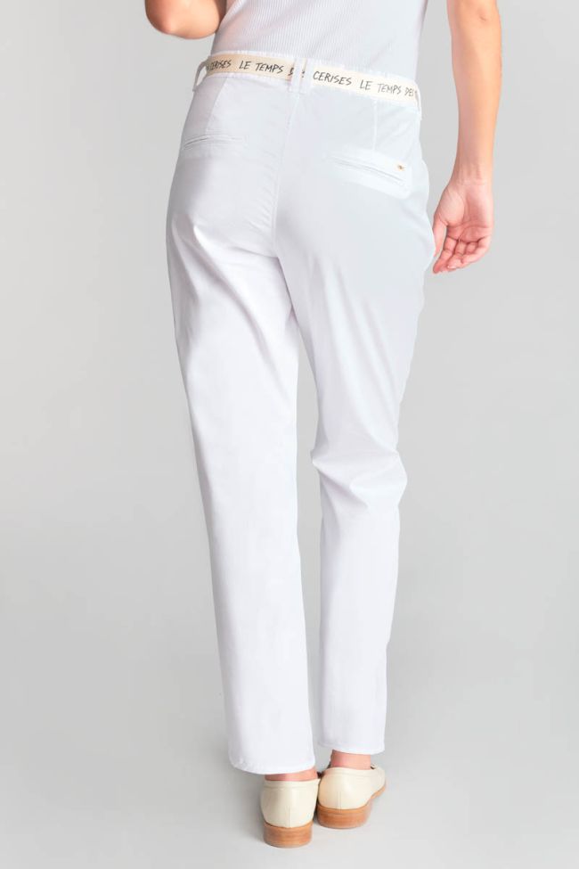 White Arlo loose fit chinos