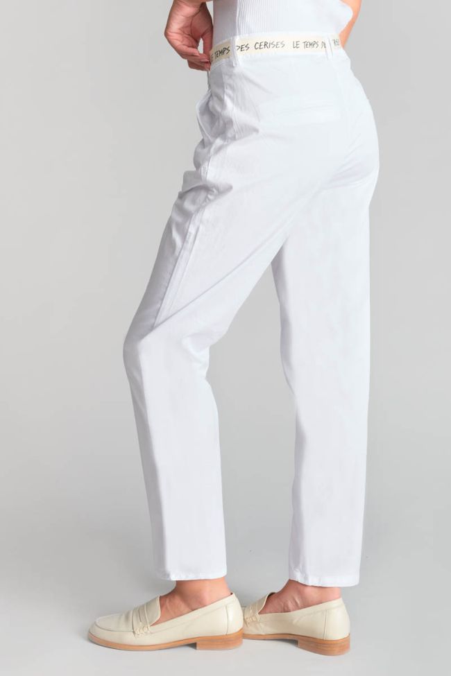 White Arlo loose fit chinos