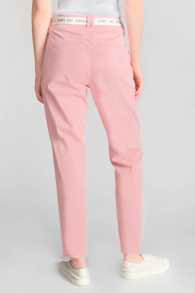 Pantalon chino loose Arlo rose