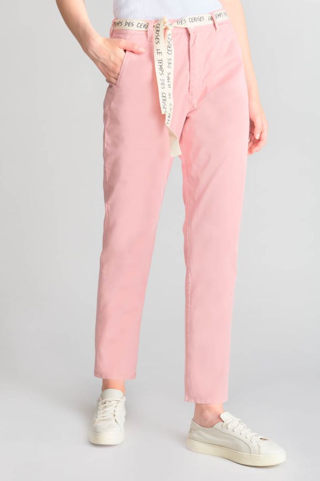 Pantalon chino loose Arlo rose