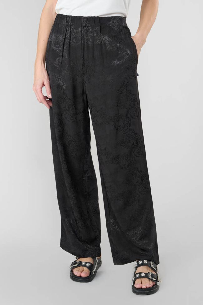 Black jacquard Clemati trousers