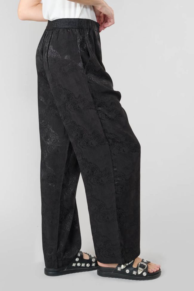 Black jacquard Clemati trousers