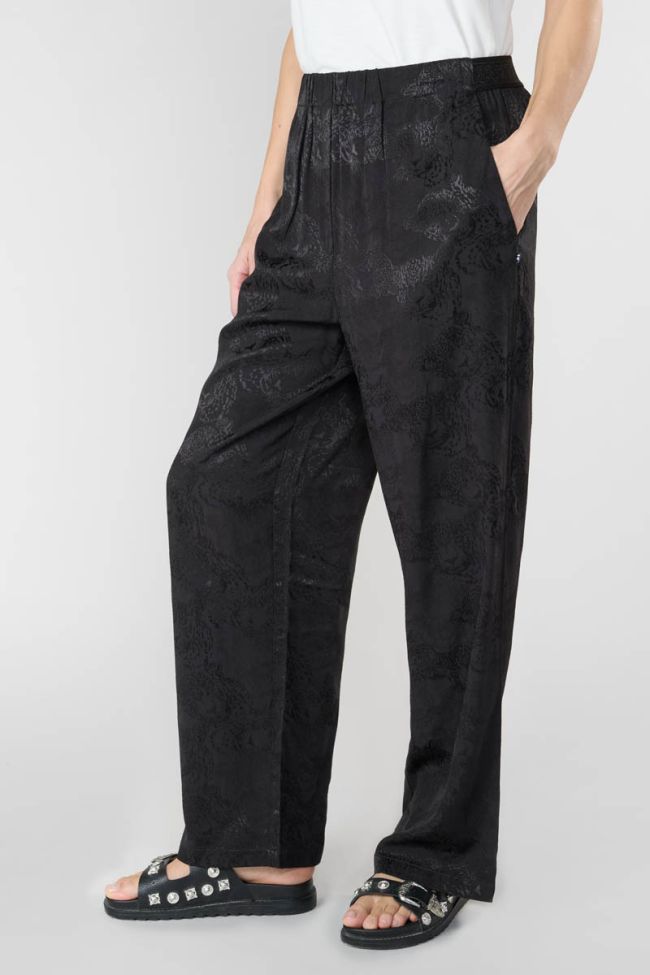 Black jacquard Clemati trousers