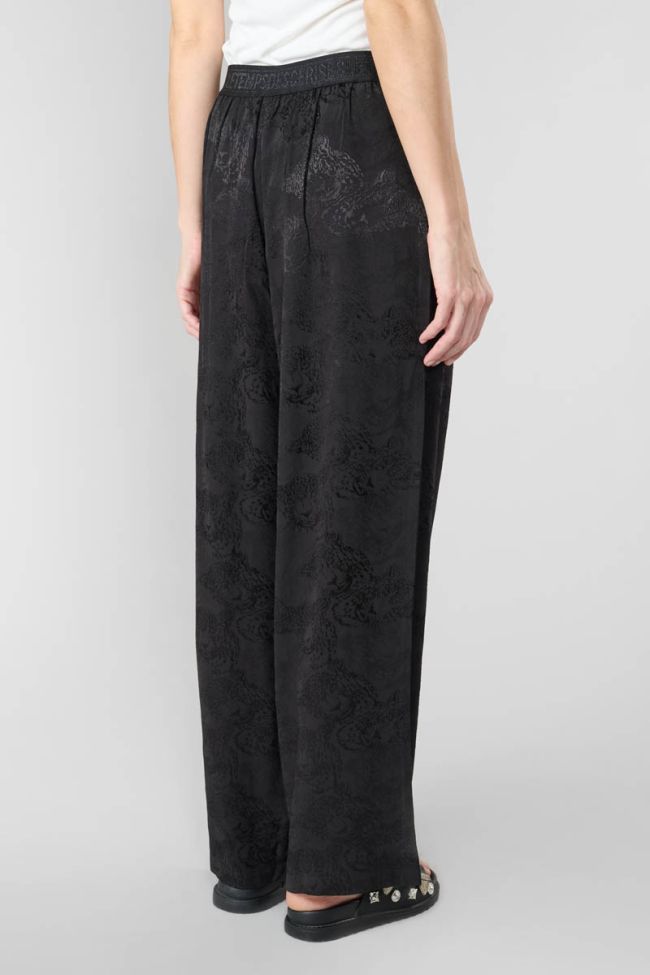 Black jacquard Clemati trousers