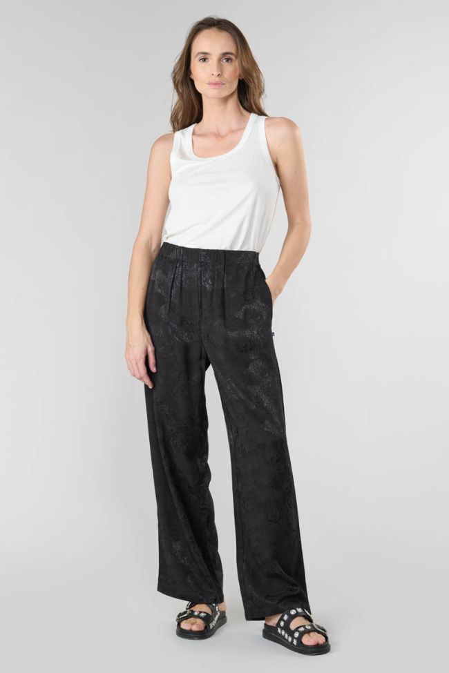 Black jacquard Clemati trousers