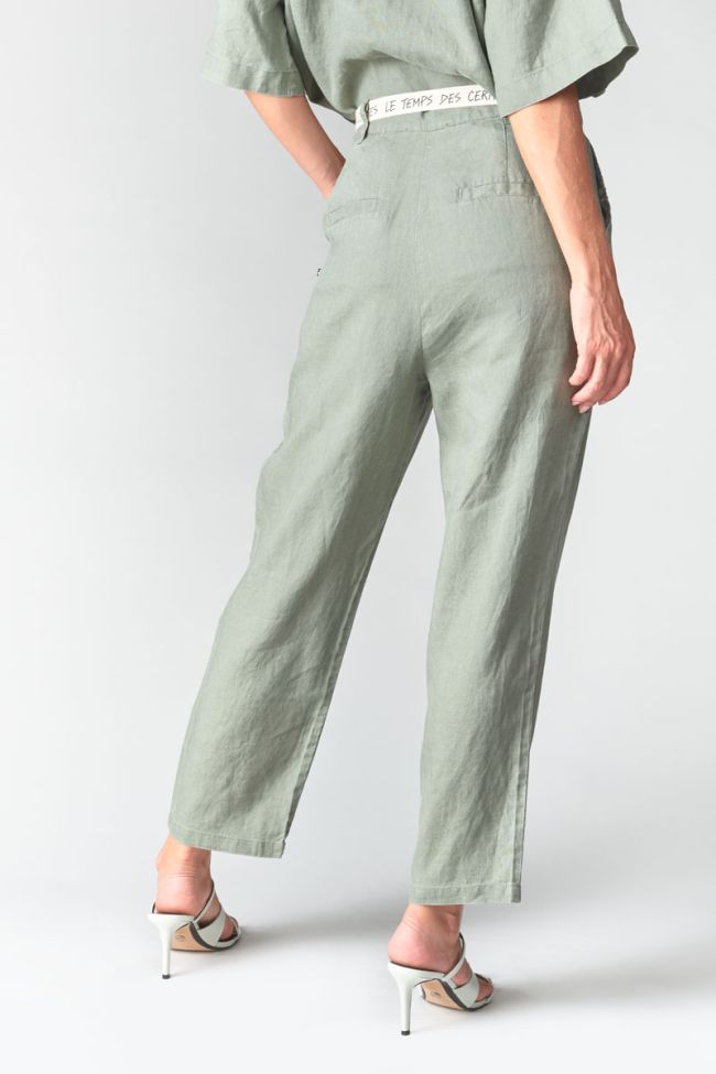 Khaki Rufa linen trousers