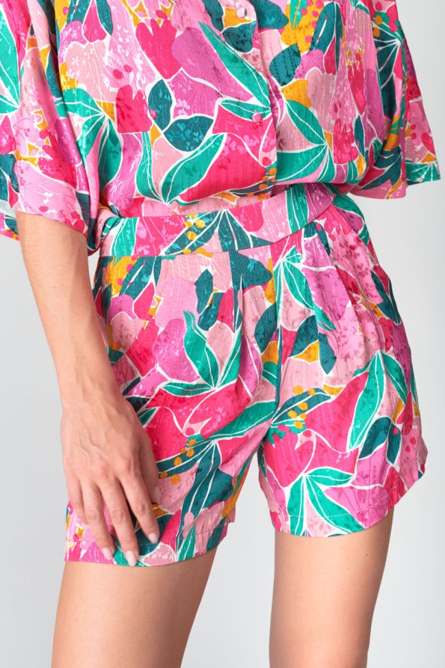 Fuchsia patterned Trille shorts