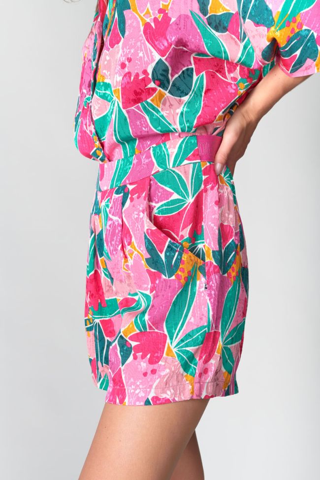 Fuchsia patterned Trille shorts