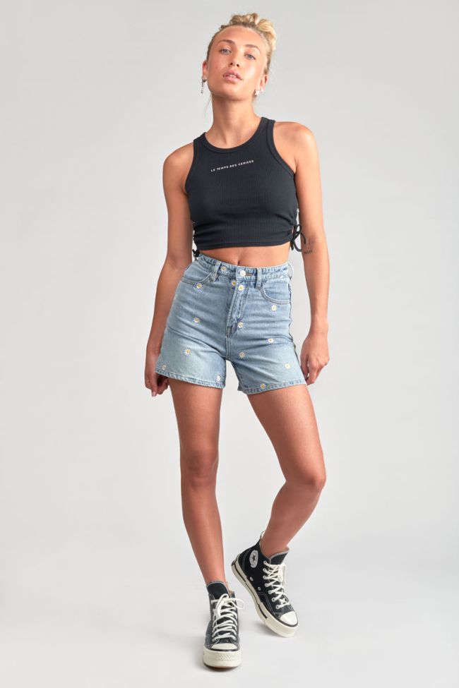 Blue denim Camgi high-waisted shorts