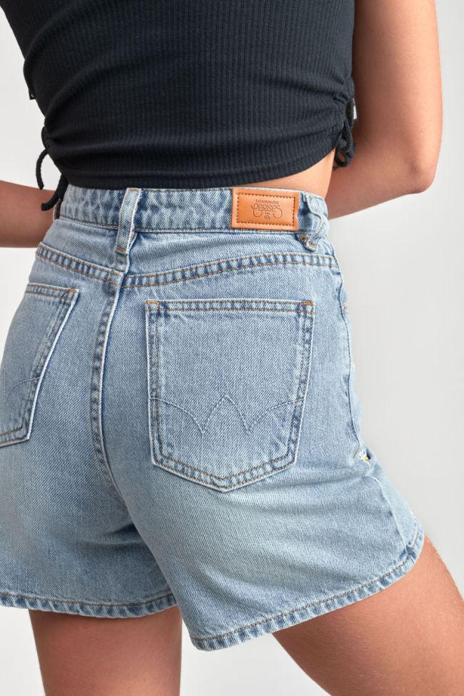 Blue denim Camgi high-waisted shorts