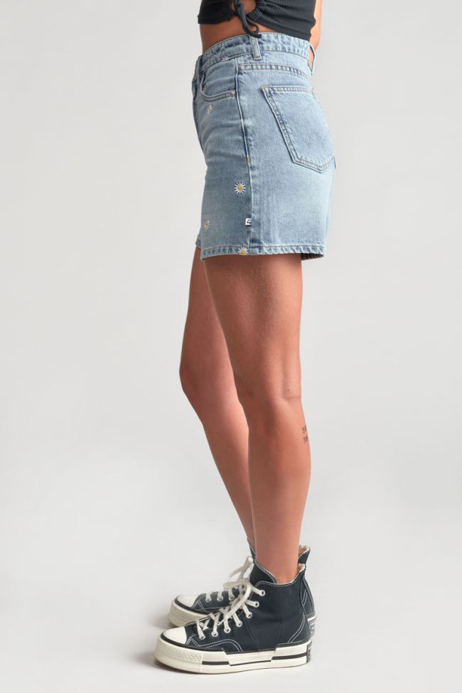 Blue denim Camgi high-waisted shorts